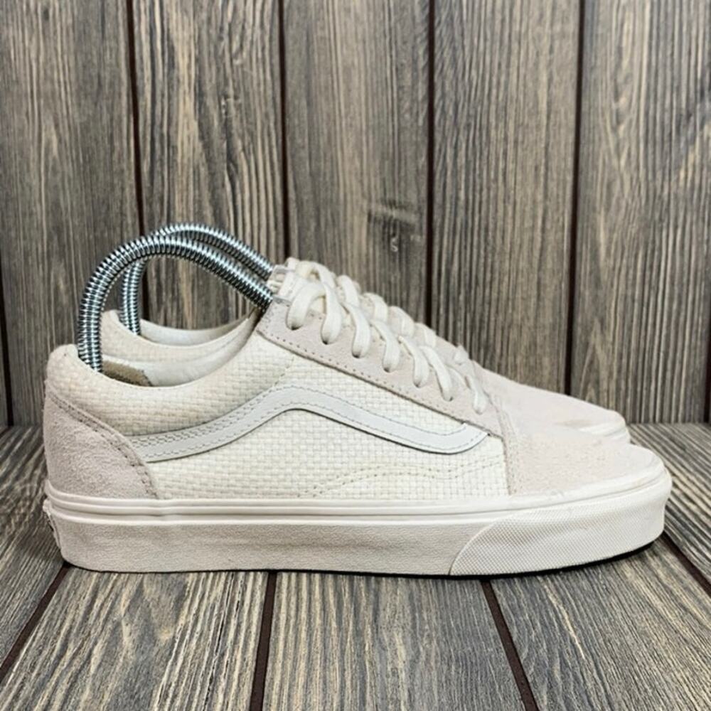 VANS Old Skool Women Sz 7 Skate Shoes Sneakers Suede Weave Men Sz 5.5 Lifestyle